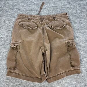Cargo Supply Mens Brown Cotton Cargo Shorts Drawstring Waist Size 38 Multi